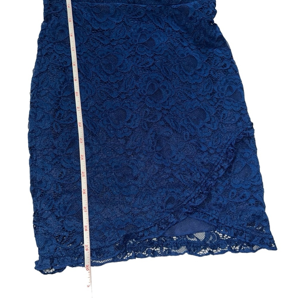 Speechless - Womens Blue Lace Mini Dress Sz. SM - Picture 10 of 12